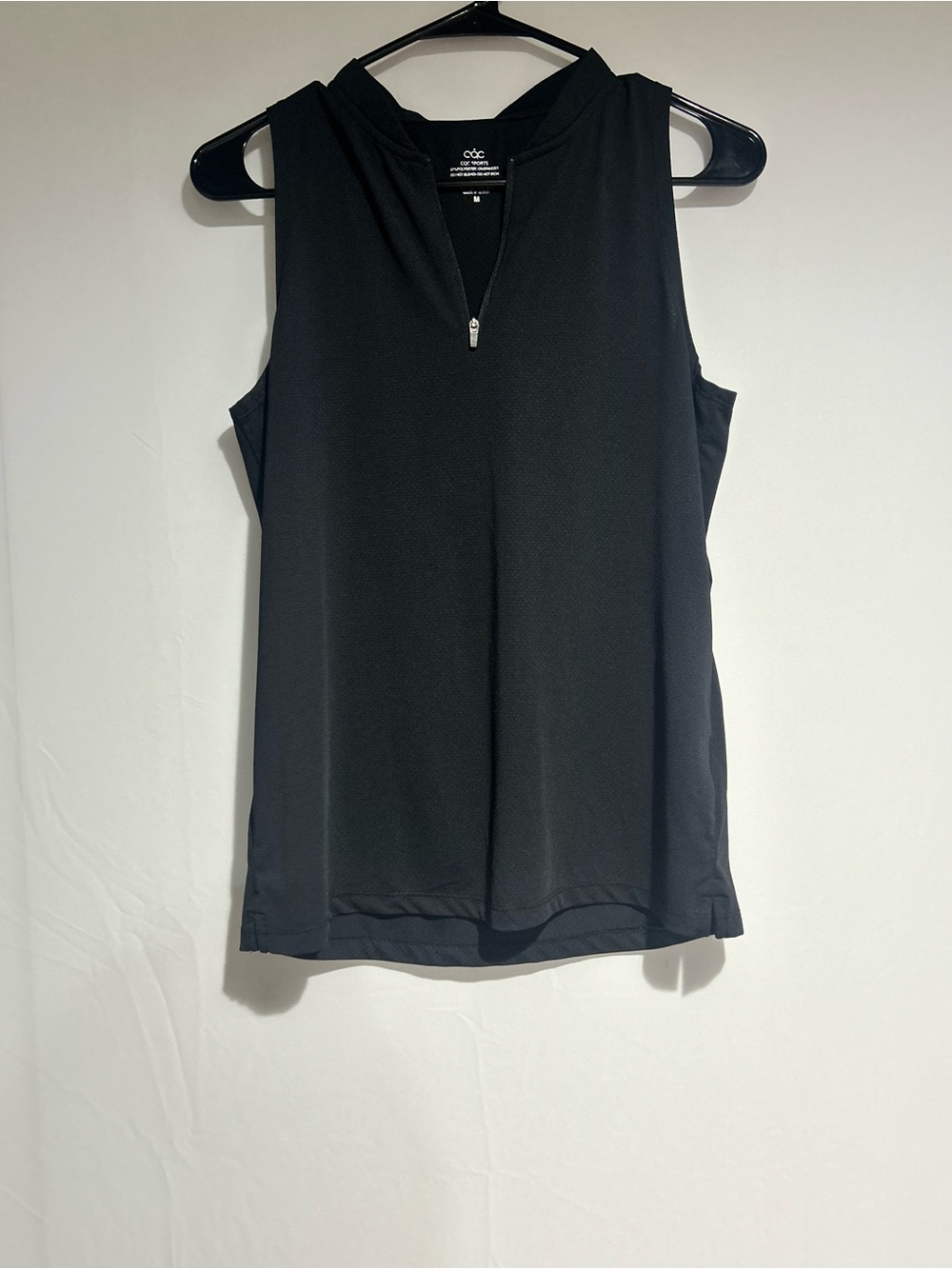 C&C California Black Sleeveless Zip-Front Tank